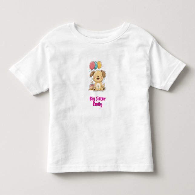 Glad Valp, Låt oss Festa, 1-årsdag, Syster, T Shirt (Framsida)