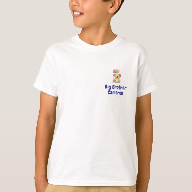 Glad Valp, Låt oss Pawta, 1-årsdag, Bror  T Shirt (Framsida)
