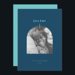 Glad välvd fotohögtidskort julkort<br><div class="desc">Det här högtidskortet har en festlig färgpalett,  ett foto och en glad hälsning. Andra färger och alternativ för baksidan finns tillgängliga på begäran. Tack för att du besöker min Zazzle-butik!</div>