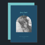 Glad välvd fotohögtidskort julkort<br><div class="desc">Det här högtidskortet har en festlig färgpalett,  ett foto och en glad hälsning. Andra färger och alternativ för baksidan finns tillgängliga på begäran. Tack för att du besöker min Zazzle-butik!</div>