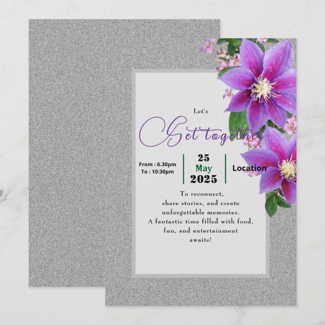 Glad vänskap inbjudningar (Fram/baksida)