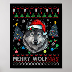 Glad Vargjul God Jul Varg Ful Jultröja Fu Poster