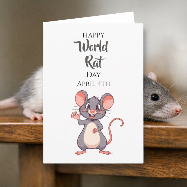 Glad Världens Råttdag! 4:e april Kort (Skapare uppladdad)