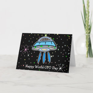 Glad Världens UFO-dag 24 juni eller 2 juli Kort