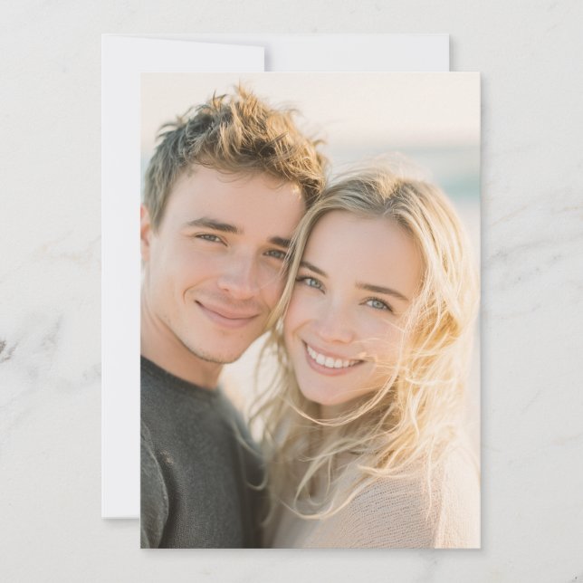 Glad Varm Realistisk Foto Inbjudningar (Framsida)