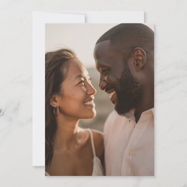 Glad Varm Realistisk Foto Inbjudningar (Framsida)