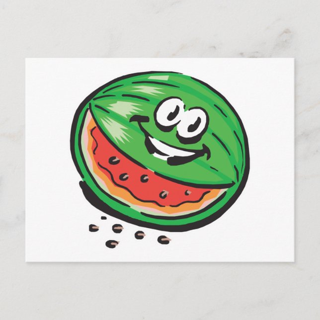 glad vattenmelon vykort (Framsida)