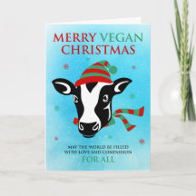 Glad Vegan Jul (anpassa meddelande inuti)