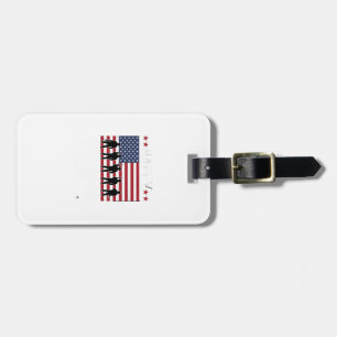 Glad Veterandagen Flagga Silhuett Vektor Design_1 Bagagebricka