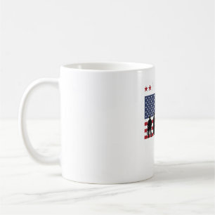 Glad Veterandagen Flagga Silhuett Vektor Design_1 Kaffemugg