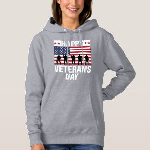 Glad Veterandagen Flagga Silhuett Vektor Design_1 T Shirt