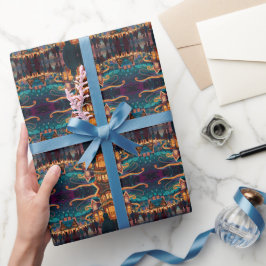 Glad vinter jul firande scen presentpapper