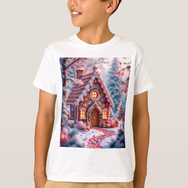 Glad vinter med jul t shirt (Framsida)