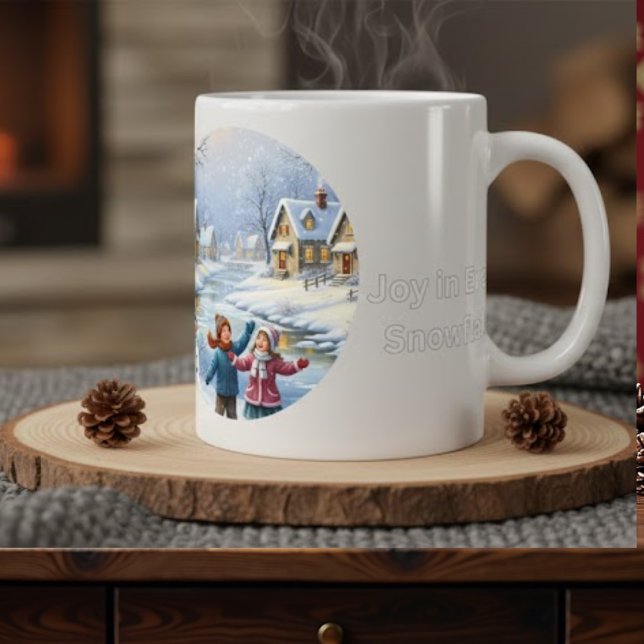 Glad Vinter Världsinspirerad Mugg Jumbo Mugg (Skapare uppladdad)