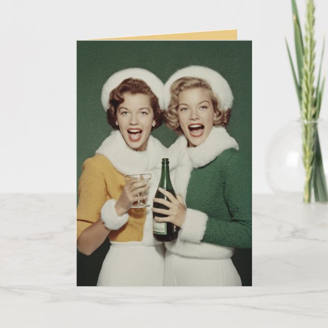 Glad vinterchampagnjubile kort (Framsida)