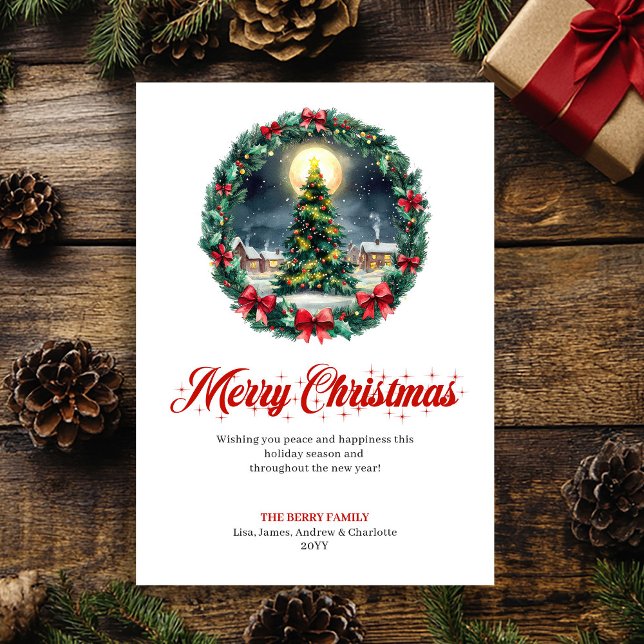 Glad vinterscen julhälsningskort julkort (Joyful winter scene Christmas greeting card

)