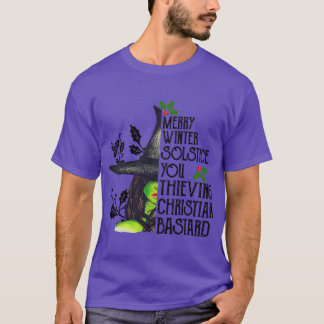 Glad vintersolstånd du julfirande kristna bastard t shirt