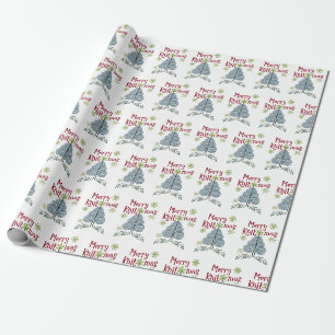 Glad virknad jul Tråd julgran stickning semester Presentpapper