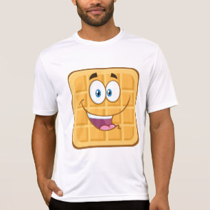 Glad Waffla Kawaii Leende Frukostmat T Shirt