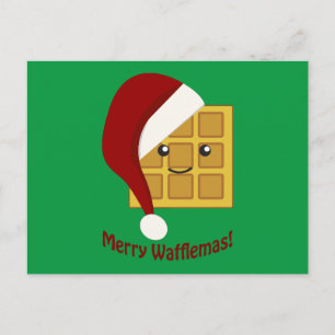 Glad Wafflemas juldillande Helg Vykort