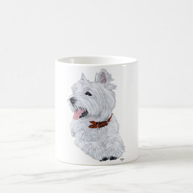 Glad West Highland White Terrier Kaffemugg (Center)