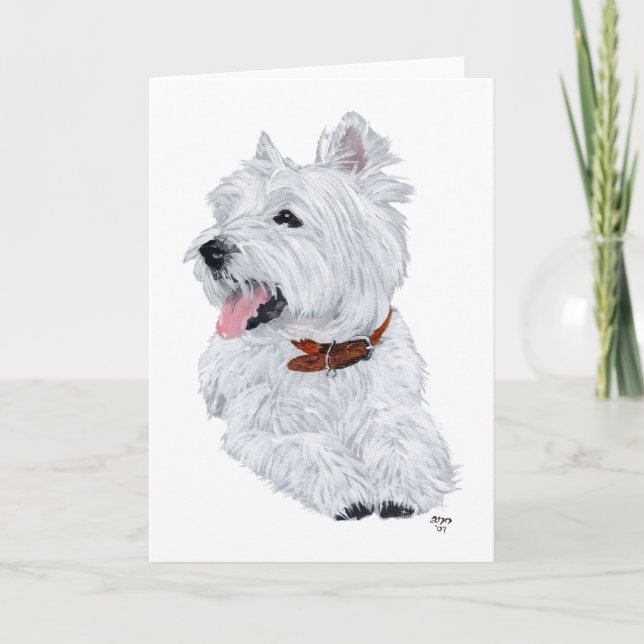 Glad West Highland White Terrier Kort (Framsida)