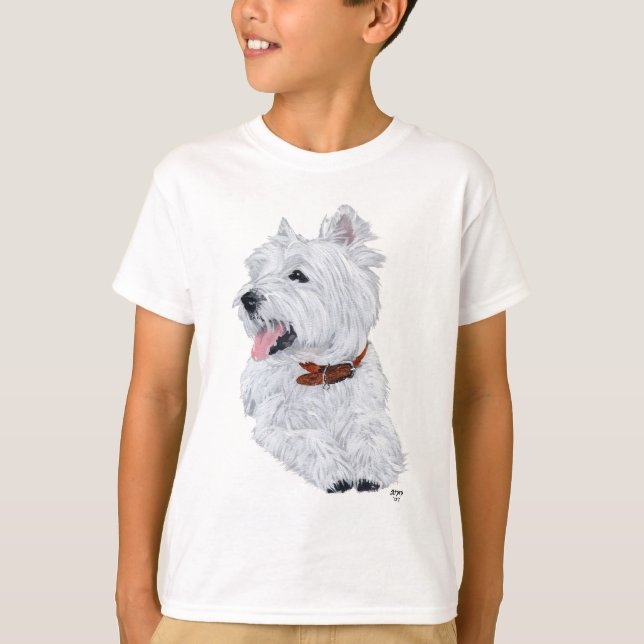 Glad West Highland White Terrier Tee (Framsida)