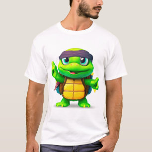 Glad Whimsisk Sköldpadda Börjar I Skolan T Shirt