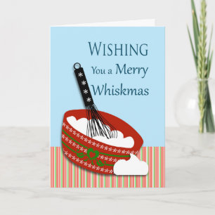 Glad Whiskmas, jul för kock, bagare, kock Kort