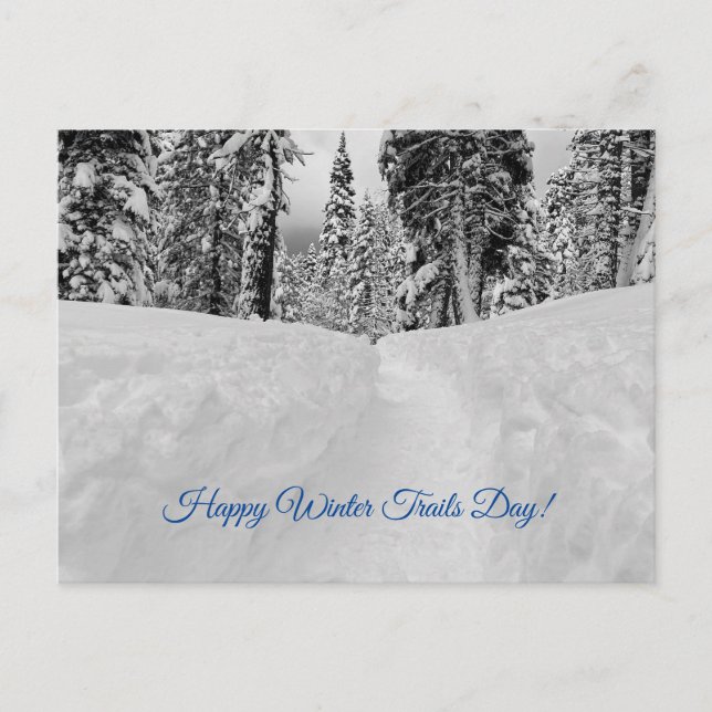 Glad Winter Trails Day!  Vykort (Framsida)