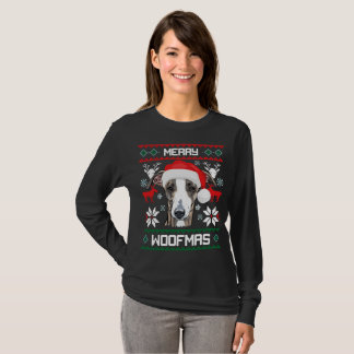 Glad Woofmas för italiensk vinthund jul T Shirt