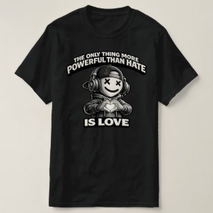 Glad X-Eyes Streetwear-Ikon - Kärlek Över Hat T Shirt