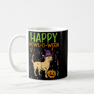 Glad ylande Halloween Chihuahua Häxa Halloween Kaffemugg