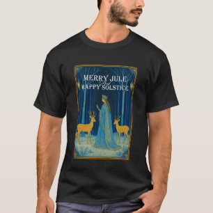 Glad Yule och Glad Solstick Vinter Solstick Jul T Shirt