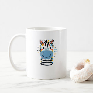 Glad zebra kaffemugg