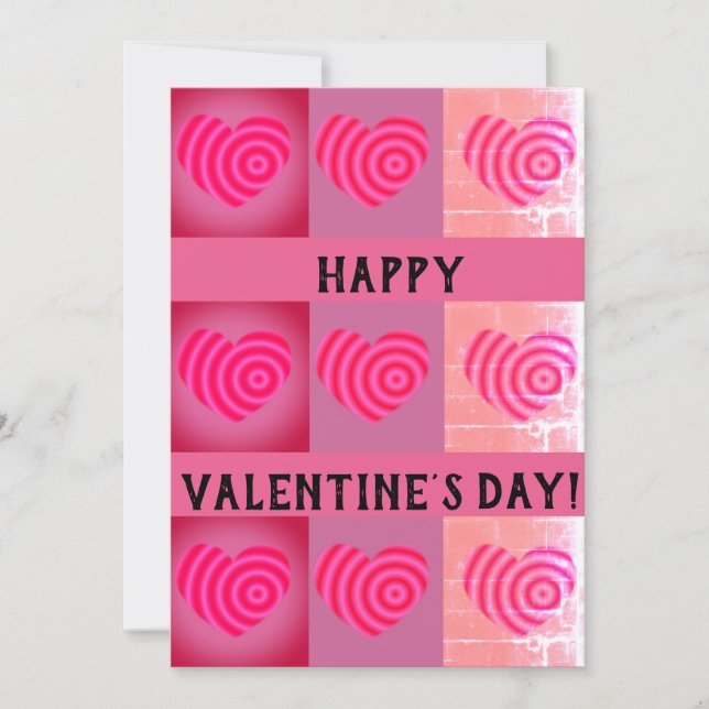 Glada Alla Hjärtans Dag Hjärtan Julkort (Framsida)