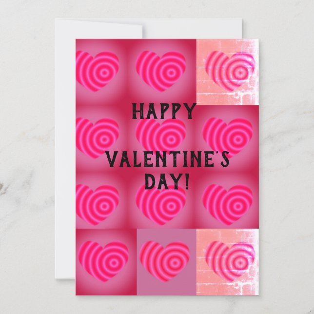 Glada Alla Hjärtans Dag Hjärtan Julkort (Framsida)