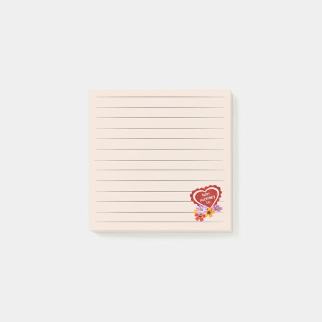 Glada Alla Hjärtans Dagen Post-it-lappar Post-it Block (Framsida)