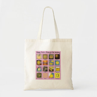 glada ansikten genom konsthistoriens totebag tygkasse