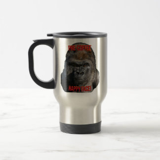 Glada ansiktet före kaffet! resemugg