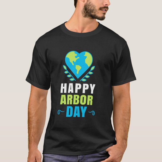 Glada Arbor Day Tröjor Jordens Kris Miljö-  (Framsida)