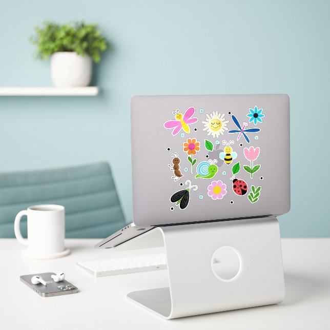 Glada bakgårdsdjur klistermärken (Laptop På Skrivbordet)