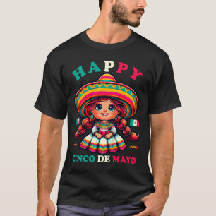 Glada barn Cincomaj T-shirt flickor Mexikansk F