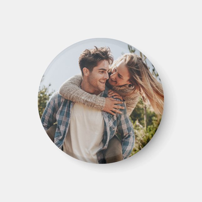 Glada brudparsfoto magnet (Framsidan)