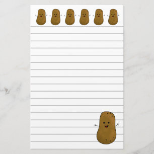 Glada Bruna Potatis Pappersvaror Brevpapper