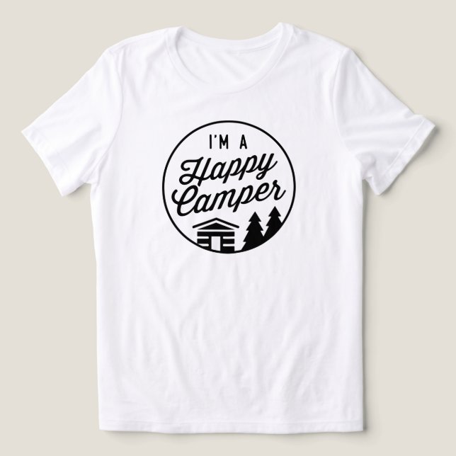 Glada Camper T-shirt - Damklippning (Design Framsida)
