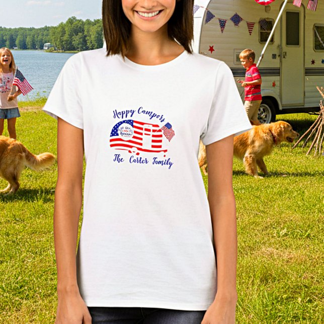 Glada Campers Amerika personlig T Shirt (Skapare uppladdad)