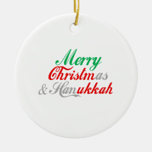 Glada Chrismukkah Julgransprydnad Keramik