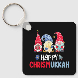 Glada Chrismukkah Tomtar Hanukkah God Jul Nyckelring