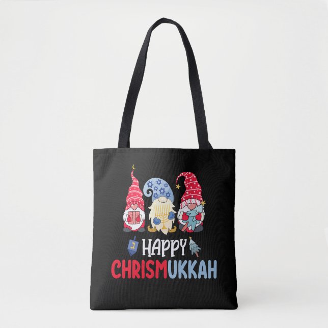 Glada Chrismukkah Tomtar Hanukkah God Jul  Tygkasse (Framsida)